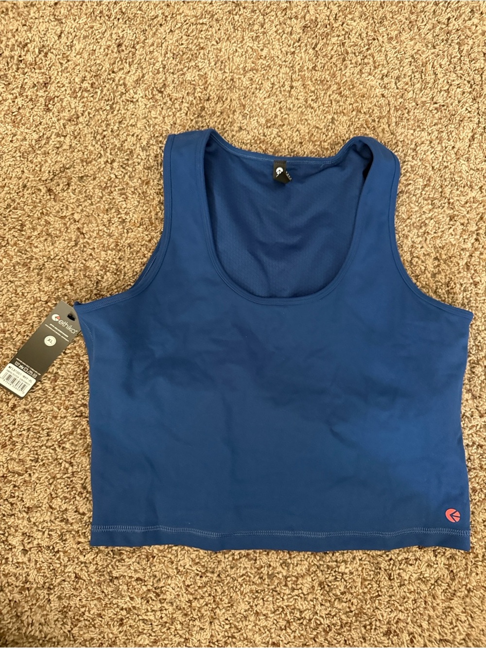 ethika Women's Blue Athletic Crop Tank